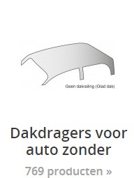 dakdragers auto zonder dakrail