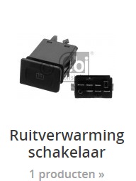 ruitverwarming schakelaars