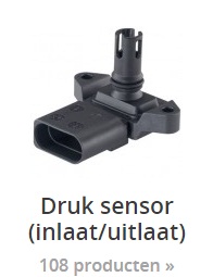 druk sensor inlaat uitlaat